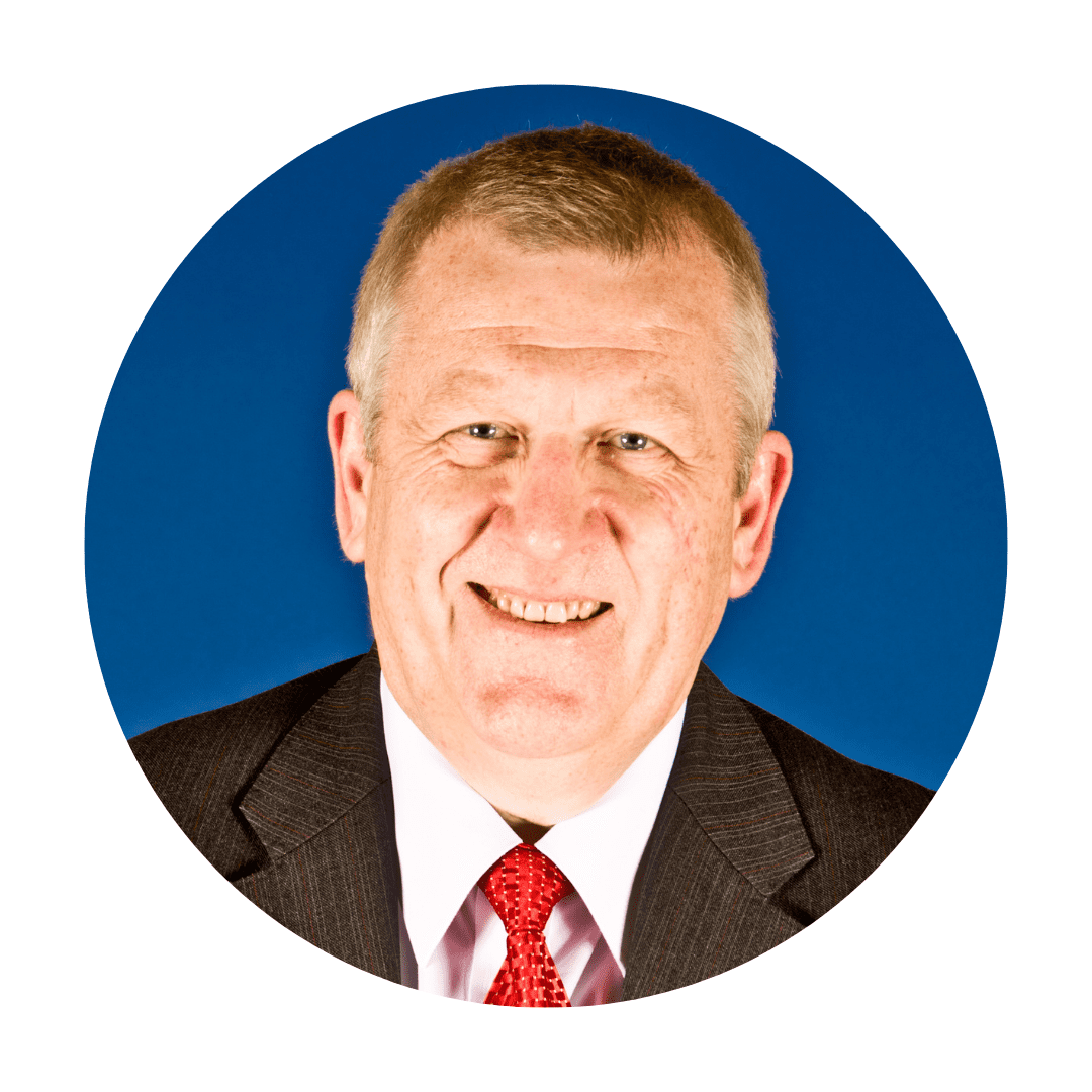Smiling business man in suit with white shirt and Red Tie